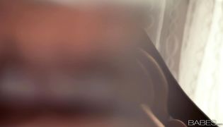 Spicy brunette Kendall Karson gets distracted by a swollen dick