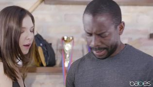 Frisky brunette Henessy getting boned by pussy tester so hard