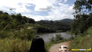 Captivating latin bombshell Sandy is always in the mood to have steamy sex with her stud