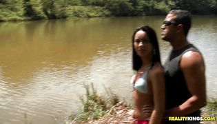 Captivating latin bombshell Sandy is always in the mood to have steamy sex with her stud