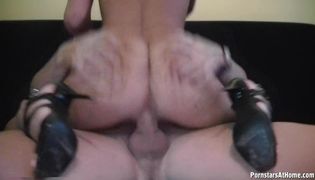 Sexy babe loves to blow hard trouser snakes