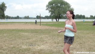 Savory Yasmin B plays with tool