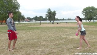 Savory Yasmin B plays with tool